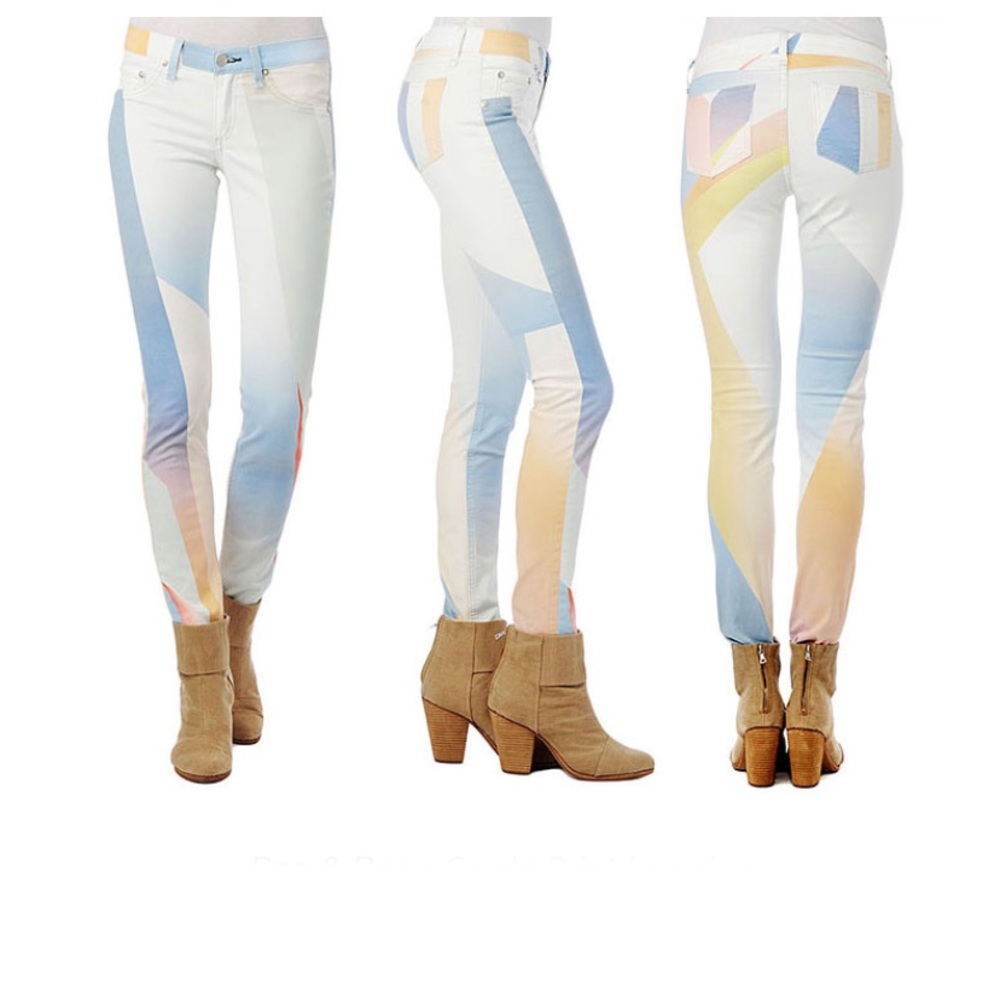 Rag & Bone Goetz Print Legging Jeans - Size 27 - image 1